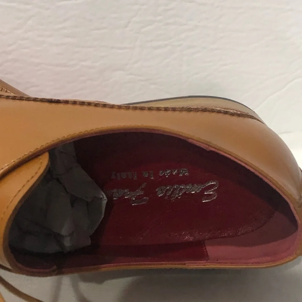 Emilio Franco shoes Italian leather cognac oxford